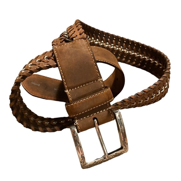 Brighton Vintage Braided Leather Belt - Picture 3 of 12